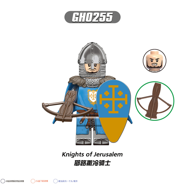G0133 Medieval Soldiers Military Knights Of Jerusalem Tripoli  Mini Building Blocks Action Figures Kid Gift Toys