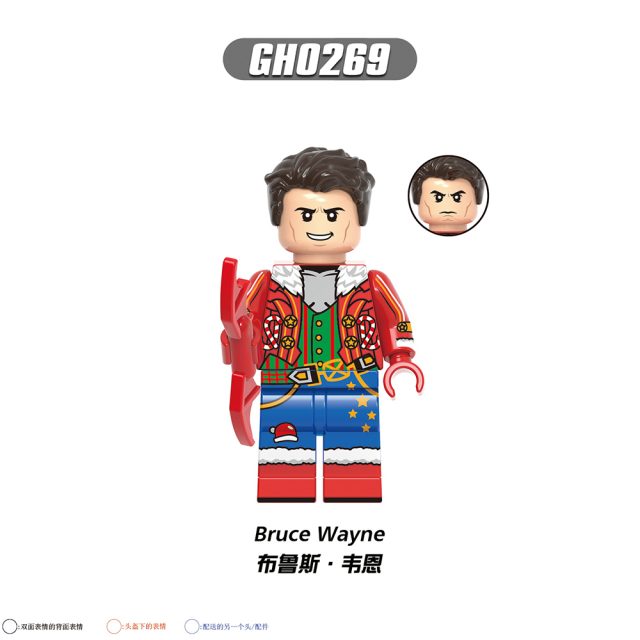 G0135  Marvel Comics  Superheros Christmas Series Iron Man Bruce Wayne C-3P0 Spider-Man R2-D2 Building Block Bricks Boys Kids Girl Mini Toys