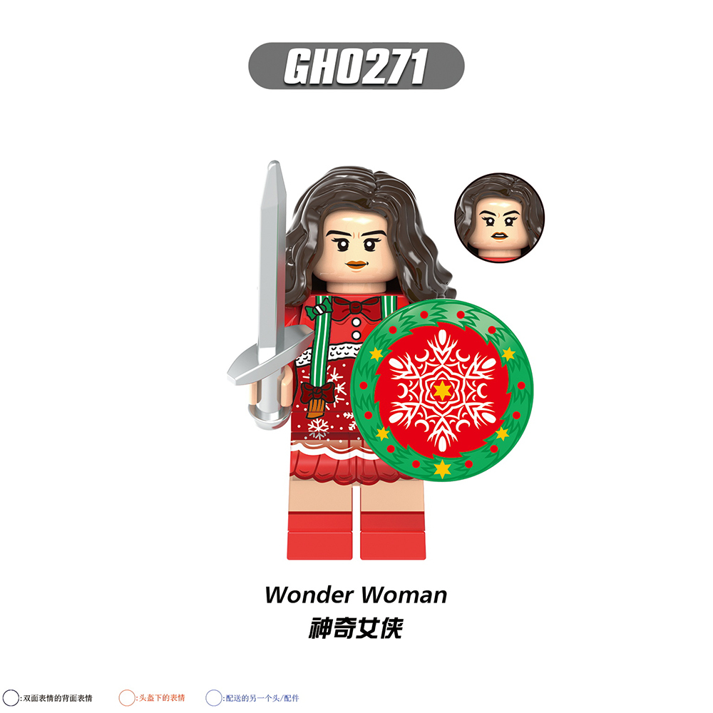 G0135  Marvel Comics  Superheros Christmas Series Iron Man Bruce Wayne C-3P0 Spider-Man R2-D2 Building Block Bricks Boys Kids Girl Mini Toys