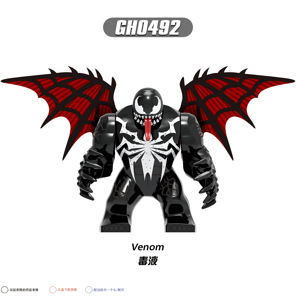 G0162  Marvel Comics Superhero Movie Venom Mister Negative Black Cat Kraven the Hunter Mini Toys Juguetes Gift Building Blocks Sets Toys For Kids