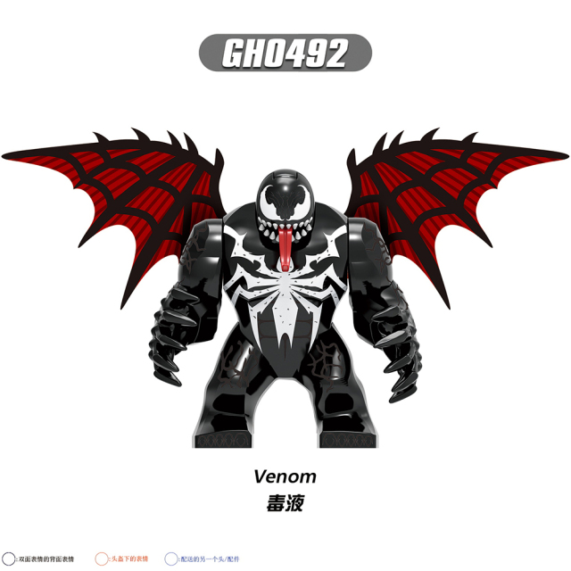 G0162  Marvel Comics Superhero Movie Venom Mister Negative Black Cat Kraven the Hunter Mini Toys Juguetes Gift Building Blocks Sets Toys For Kids