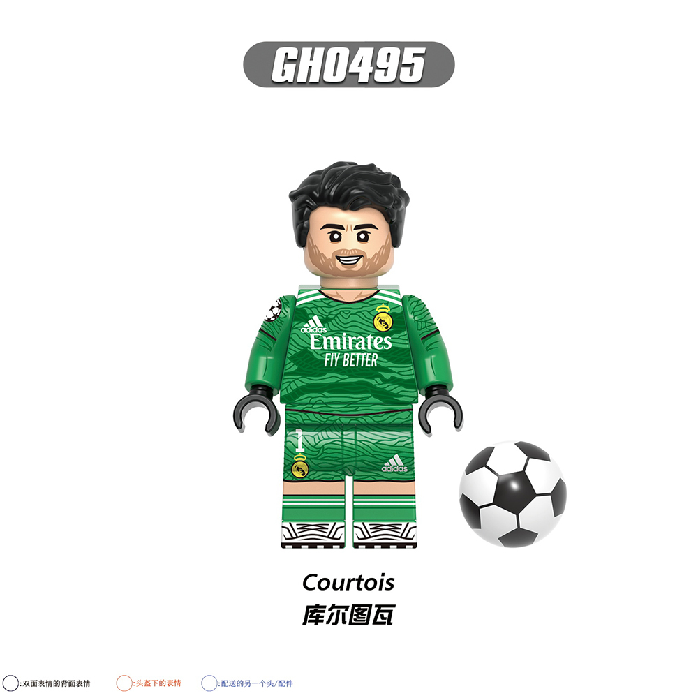 G0163 Footballer Of The Year Messi Courtois Modrić Neymar Mbappé Ronaldo Figures Blocks Puzzle DIY Gifts Juguetes Building Block Sets Educational Kids Toys