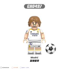 G0163 Footballer Of The Year Messi Courtois Modrić Neymar Mbappé Ronaldo Figures Blocks Puzzle DIY Gifts Juguetes Building Block Sets Educational Kids Toys