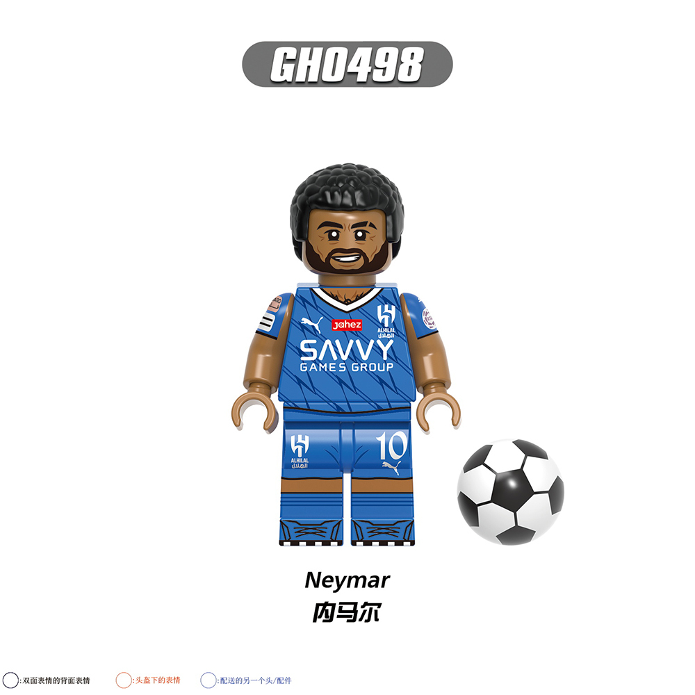 G0163 Footballer Of The Year Messi Courtois Modrić Neymar Mbappé Ronaldo Figures Blocks Puzzle DIY Gifts Juguetes Building Block Sets Educational Kids Toys