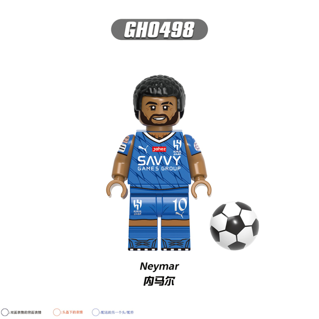 G0163 Footballer Of The Year Messi Courtois Modrić Neymar Mbappé Ronaldo Figures Blocks Puzzle DIY Gifts Juguetes Building Block Sets Educational Kids Toys