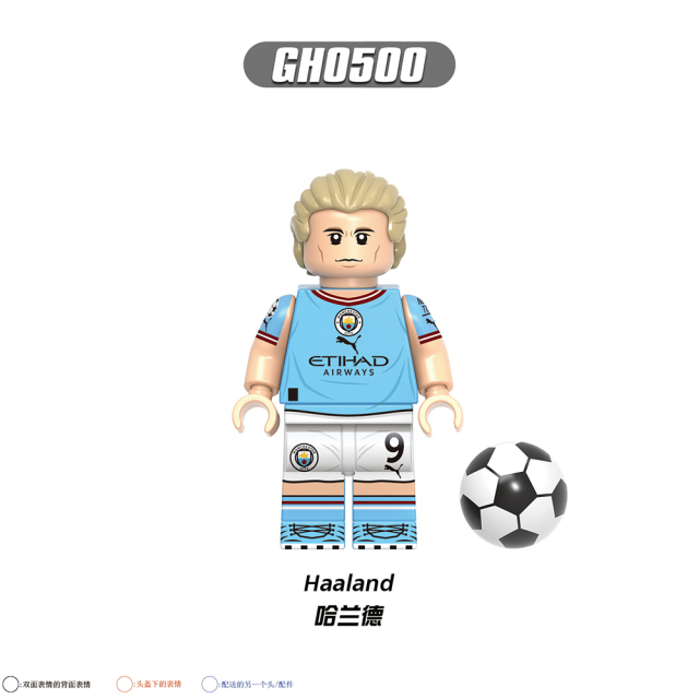 G0163 Footballer Of The Year Messi Courtois Modrić Neymar Mbappé Ronaldo Figures Blocks Puzzle DIY Gifts Juguetes Building Block Sets Educational Kids Toys
