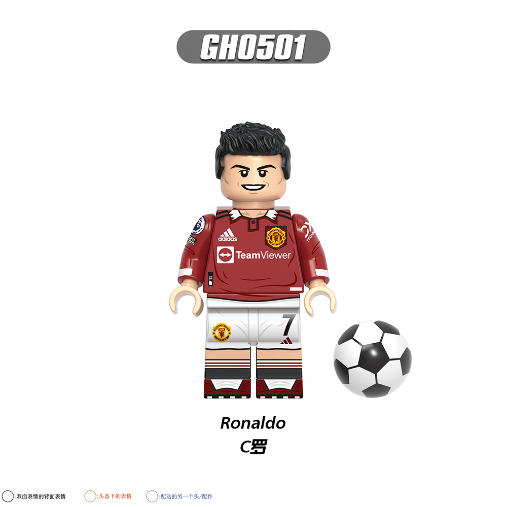 G0163 Footballer Of The Year Messi Courtois Modrić Neymar Mbappé Ronaldo Figures Blocks Puzzle DIY Gifts Juguetes Building Block Sets Educational Kids Toys