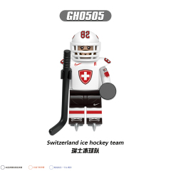 G0164 Popular Canada Russian Switzerland American Germany Sweden Ice Hockey Team Player Plastic Building Blocks Kids Mini Toys