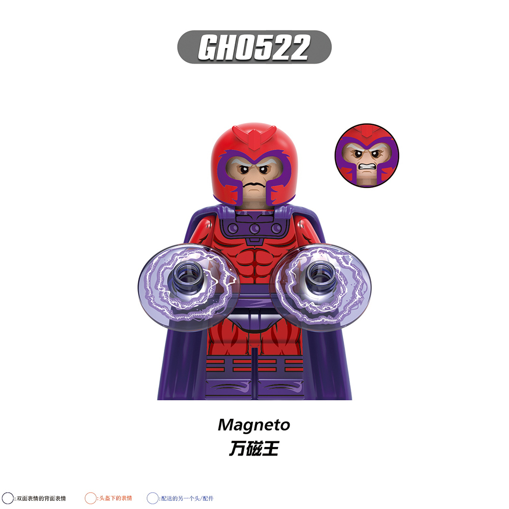 G0166  Marvel Comics Superhero Movie Wolverine Cyclops White Queen Magneto Mini Toys Juguetes Gift Building Blocks Sets Toys For Kids