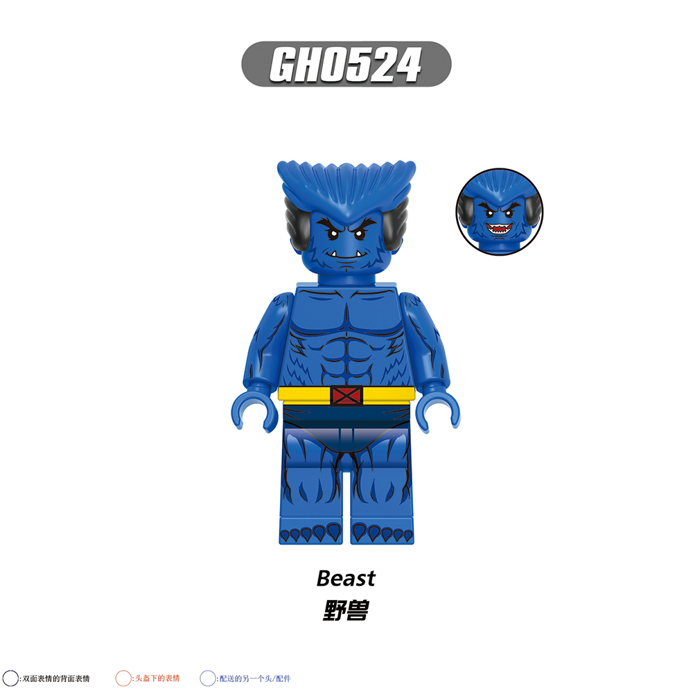 G0166  Marvel Comics Superhero Movie Wolverine Cyclops White Queen Magneto Mini Toys Juguetes Gift Building Blocks Sets Toys For Kids