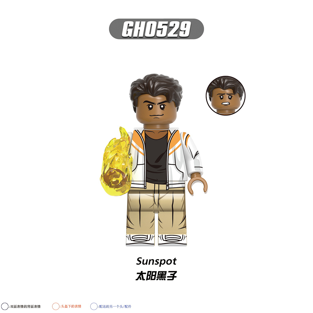 G0167 Marvel Comics Superhero Movie Sunspot Magneto Morph Mini Toys Juguetes Gift Building Blocks Sets Toys For Kids