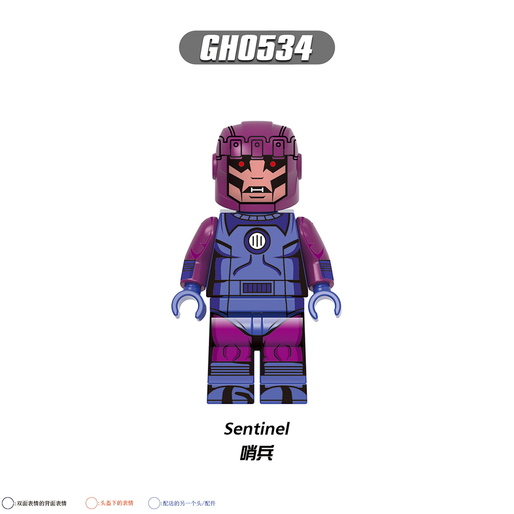 G0167 Marvel Comics Superhero Movie Sunspot Magneto Morph Mini Toys Juguetes Gift Building Blocks Sets Toys For Kids