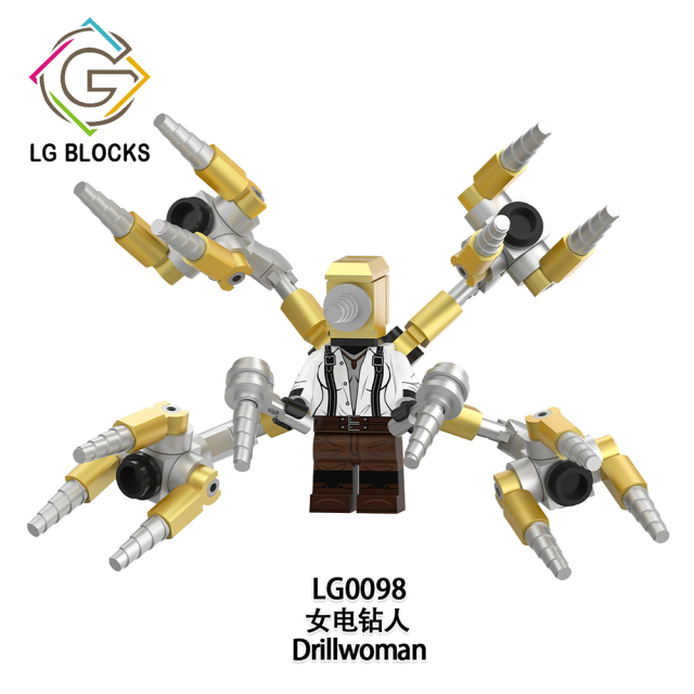 LG1014 Upgraded Titan Drillman Cameraman Speakerman Armoured Titan Drillman Titan Computer Man Drillwoman Skibidi Toilet Game Minifigures Building Blocks Kids Gift Toys