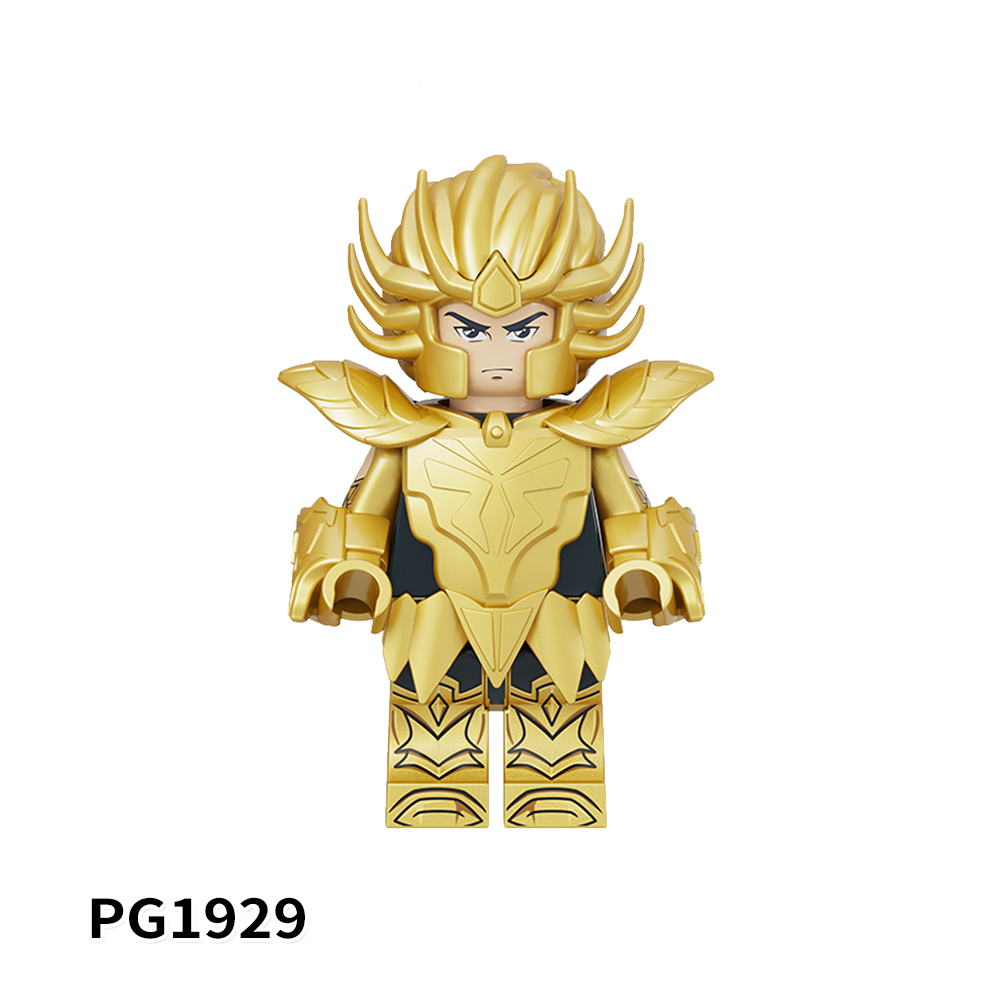 PG8299 Lego Minifigures Twelve Constellation Saint Seiya Anime Characters Plastic Building Blocks Educational Mini Gift Toys for Kids Boys