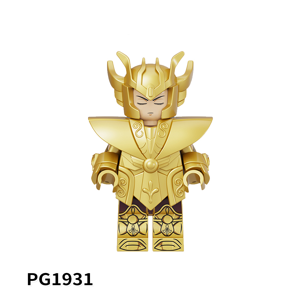 PG8299 Lego Minifigures Twelve Constellation Saint Seiya Anime Characters Plastic Building Blocks Educational Mini Gift Toys for Kids Boys