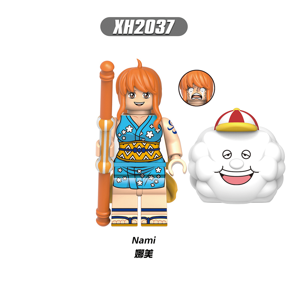 X0352 Japanese Manga ONE PIECE Monkey D. Luffy Nami Yamato Figure Series Gifts Puzzle Creation DIY Juguetes Building Block Sets Educational Anime Kids Toys