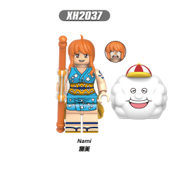 X0352 Japanese Manga ONE PIECE Monkey D. Luffy Nami Yamato Figure Series Gifts Puzzle Creation DIY Juguetes Building Block Sets Educational Anime Kids Toys