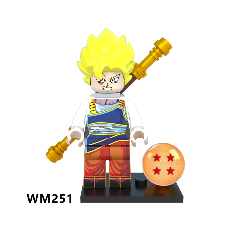 WM6032 Anime Dragon Ball goku Vegeta piccolo birusu broli buu mini figures juguetes mini toys building blocks sets Toys for kids