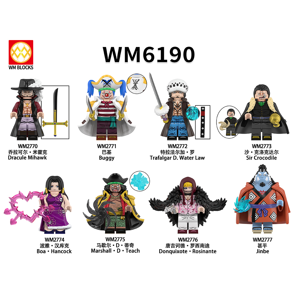 WM6190 lego Anime ONE PIECE nika luffy nami jinbe sanji kaidou sabo Monkey ace mini figures juguetes mini toys building blocks sets Toys for kids