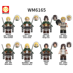 WM6165 lego Anime Attack on Titan Annie leonhart erwin zoe mini figures juguetes mini toys building blocks sets Toys for kids