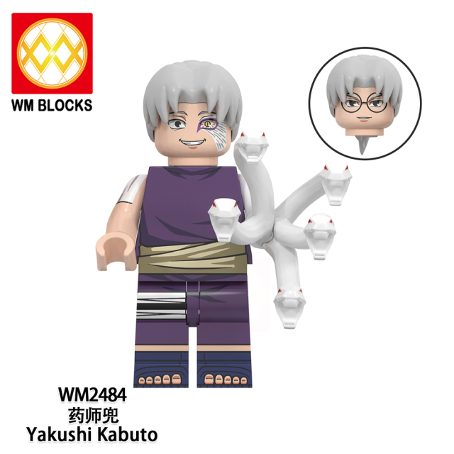WM6154 lego Anime Naruto Yakushi kabuto Hozuki gengetsu Tenten mini figures juguetes mini toys building blocks sets Toys for kids