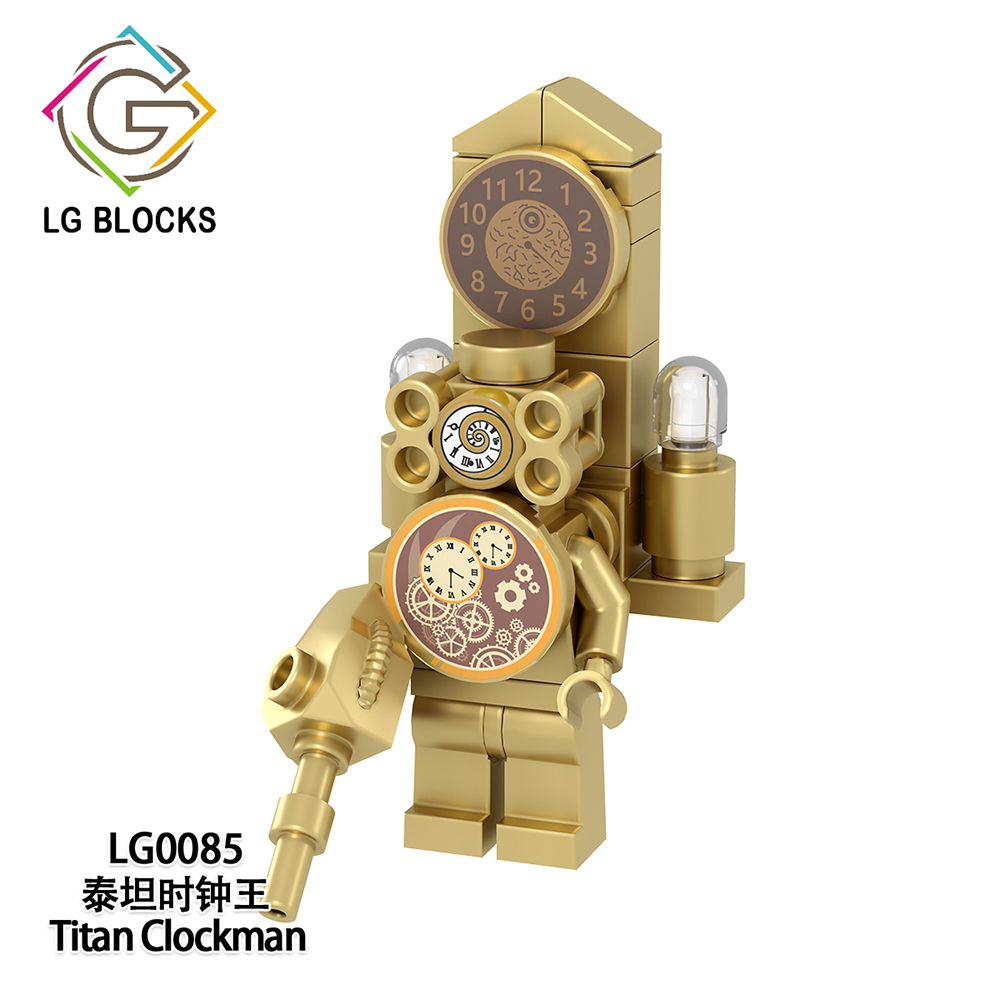 LG1013 Skibidi Toilet Game Series Characters Titan Clockman Clock Man TV Educational Minifigures Building Blocks Gift For Children Toys