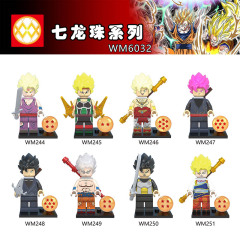 WM6032 Anime Dragon Ball goku Vegeta piccolo birusu broli buu mini figures juguetes mini toys building blocks sets Toys for kids