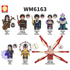WM6163 lego Anime Demon Slayer kamado tanjirou Hantengu mini figures juguetes mini toys building blocks sets Toys for kids
