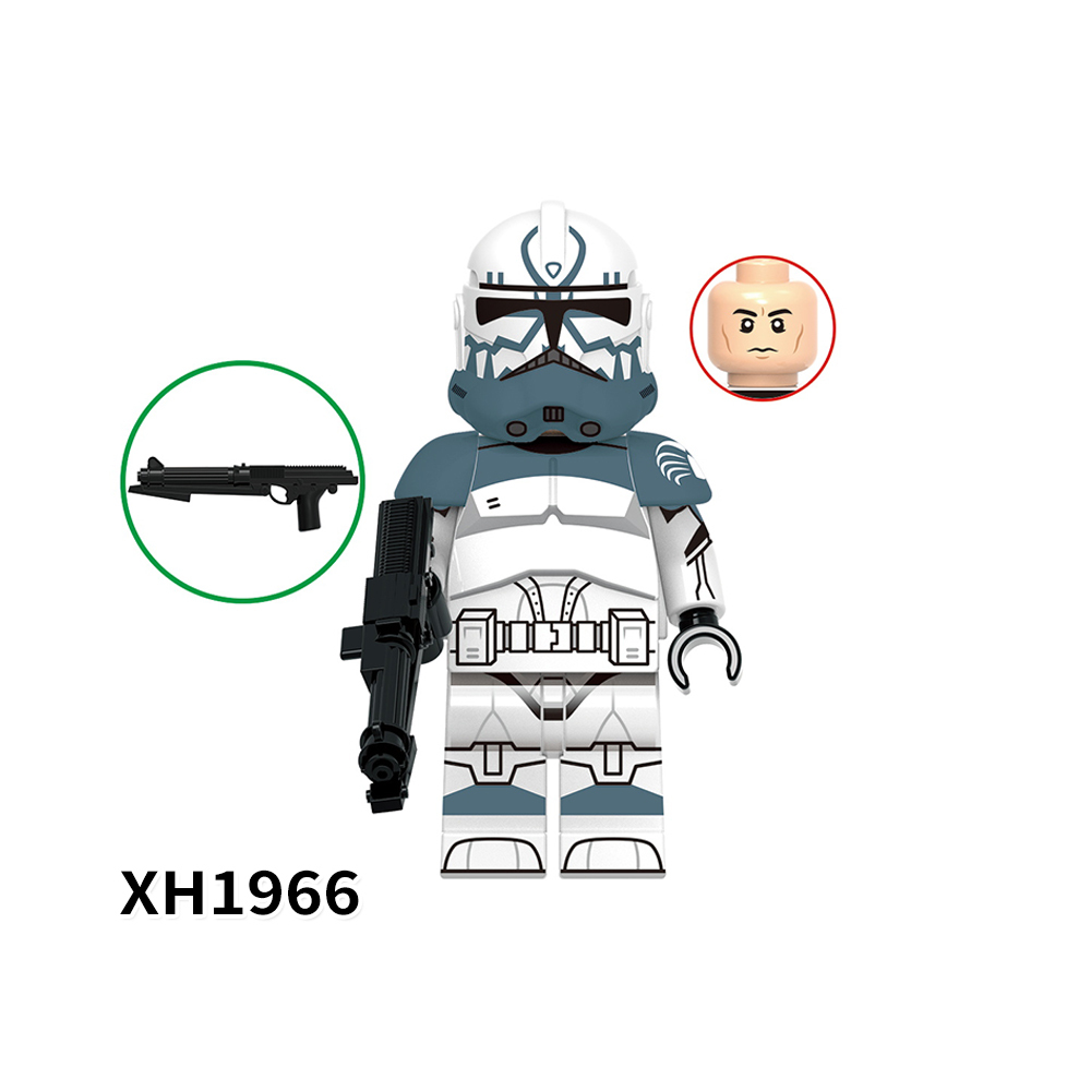 X0344 Star Wars Wolfpack Clone Trooper Comet Clone Trooper Minifigs Juguetes Children Gift Plastic Building Block Bricks Kids Toys