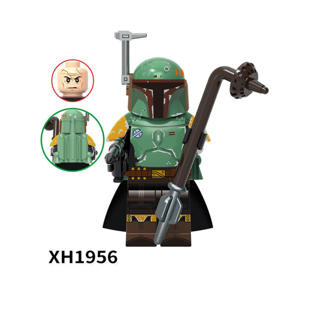 X0343 Star Wars Boba Fett Din Djarin Koska Reeves Cara Dune Minifigs Juguetes Building Blocks Educational Kids Toys