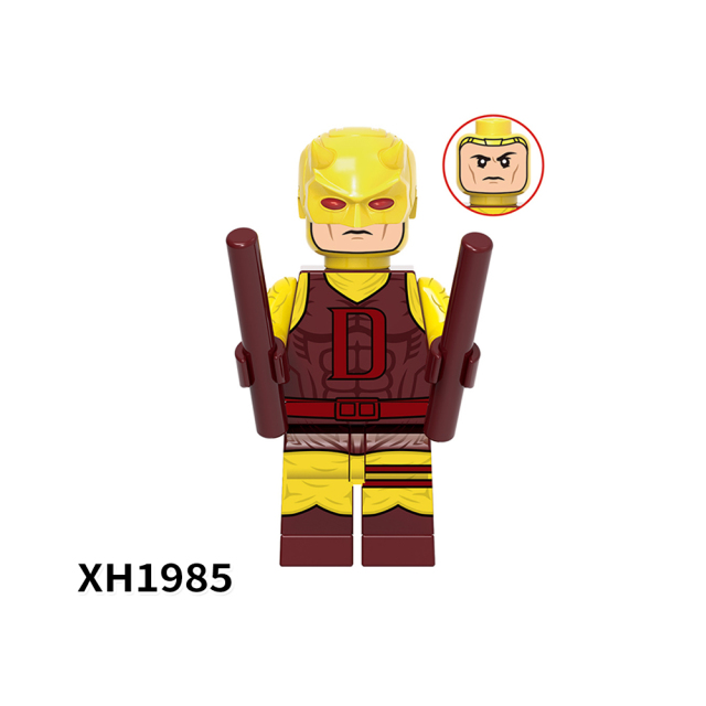 X0346 Marvel Comics Superhero Character Daredevil Flying Blind Minifigs Juguetes Plastic Building Block Set Children Toys