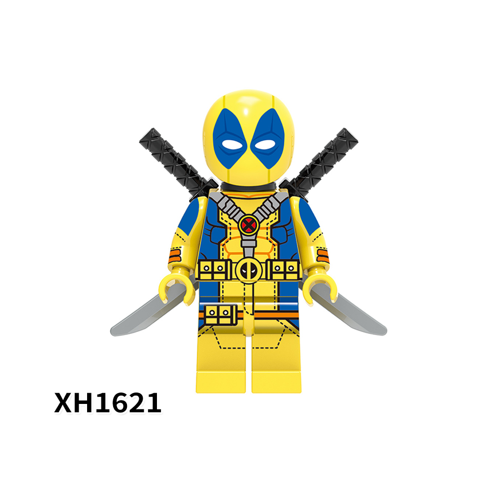 X0302 Marvel Comics Superhero Character Yellow Blue White Deadpool Gwenpool Juguetes Plastic Building Block Set Children Toys