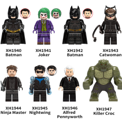 X0341  Movie DC Comic SuperHero Batman Joker Catwoman Nightwing Juguetes Minifigs Building Blocks Sets Educational  Kids Toys
