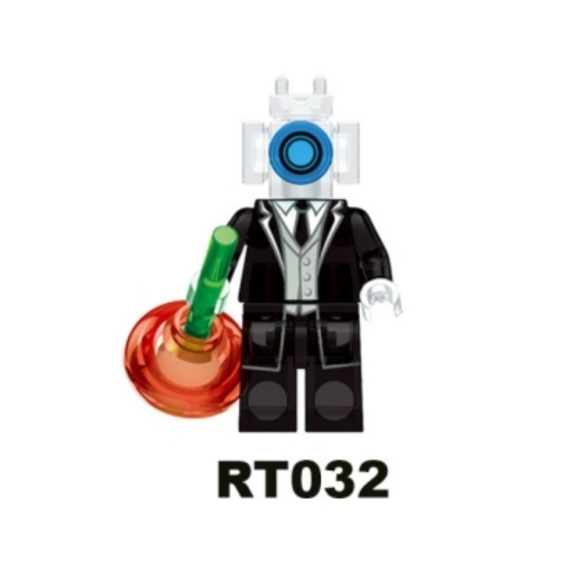 RT026-RT033 Game Series Character Golden Edition Skibidi Titan Surveillance TV Man Toilet Audio Minifigs Gift Juguetes Building Blocks Children Educational Toys