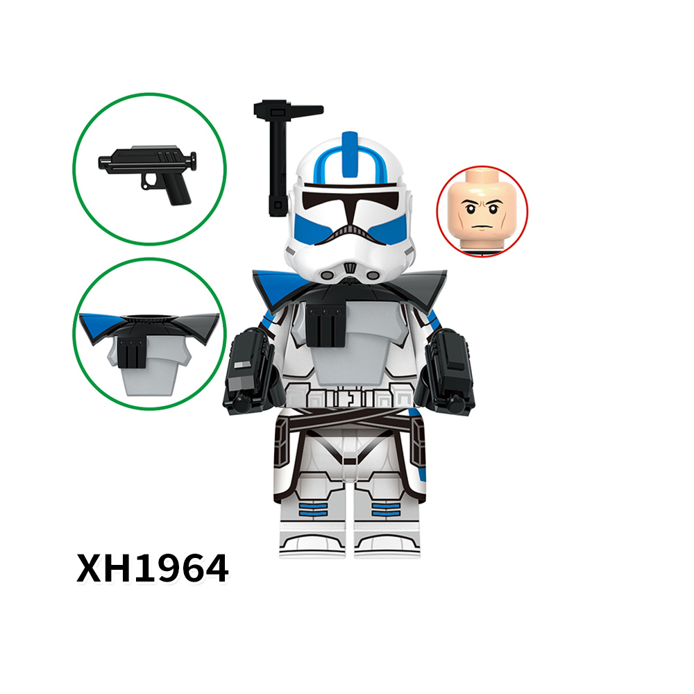 X0344 Star Wars Wolfpack Clone Trooper Comet Clone Trooper Minifigs Juguetes Children Gift Plastic Building Block Bricks Kids Toys