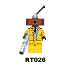 RT026-RT033 Game Series Character Golden Edition Skibidi Titan Surveillance TV Man Toilet Audio Minifigs Gift Juguetes Building Blocks Children Educational Toys