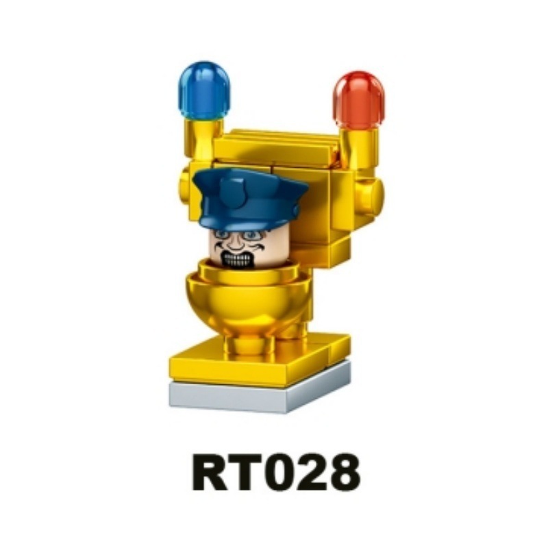 RT026-RT033 Game Series Character Golden Edition Skibidi Titan Surveillance TV Man Toilet Audio Minifigs Gift Juguetes Building Blocks Children Educational Toys