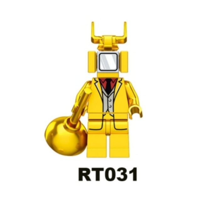 RT026-RT033 Game Series Character Golden Edition Skibidi Titan Surveillance TV Man Toilet Audio Minifigs Gift Juguetes Building Blocks Children Educational Toys