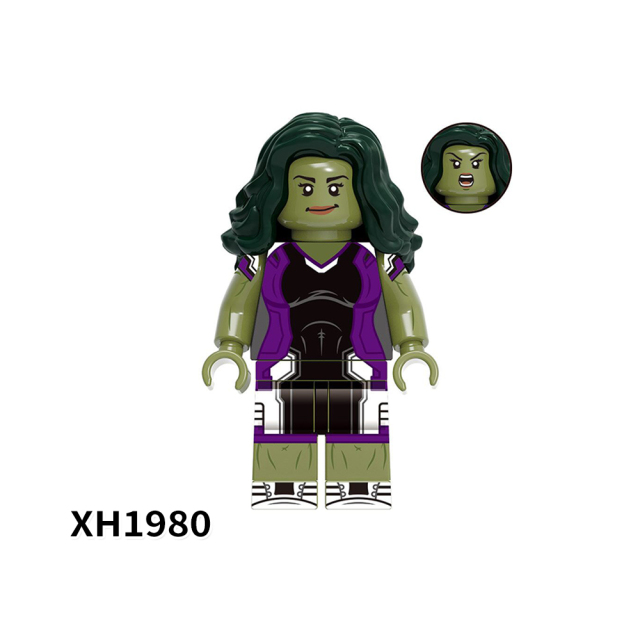 XH1980 Marvel Comics Super Heroes Characters She-Hulk Minifigs Juguetes Action Figures Gift Building Blocks Sets Educational Toys