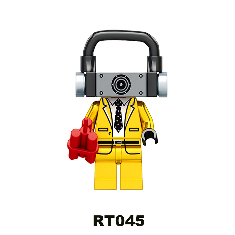 RT038-RT045 Game Series Character Skibidi Titan TV Man Toilet Audio Minifigs Gift Juguetes Building Blocks Children Educational Toys