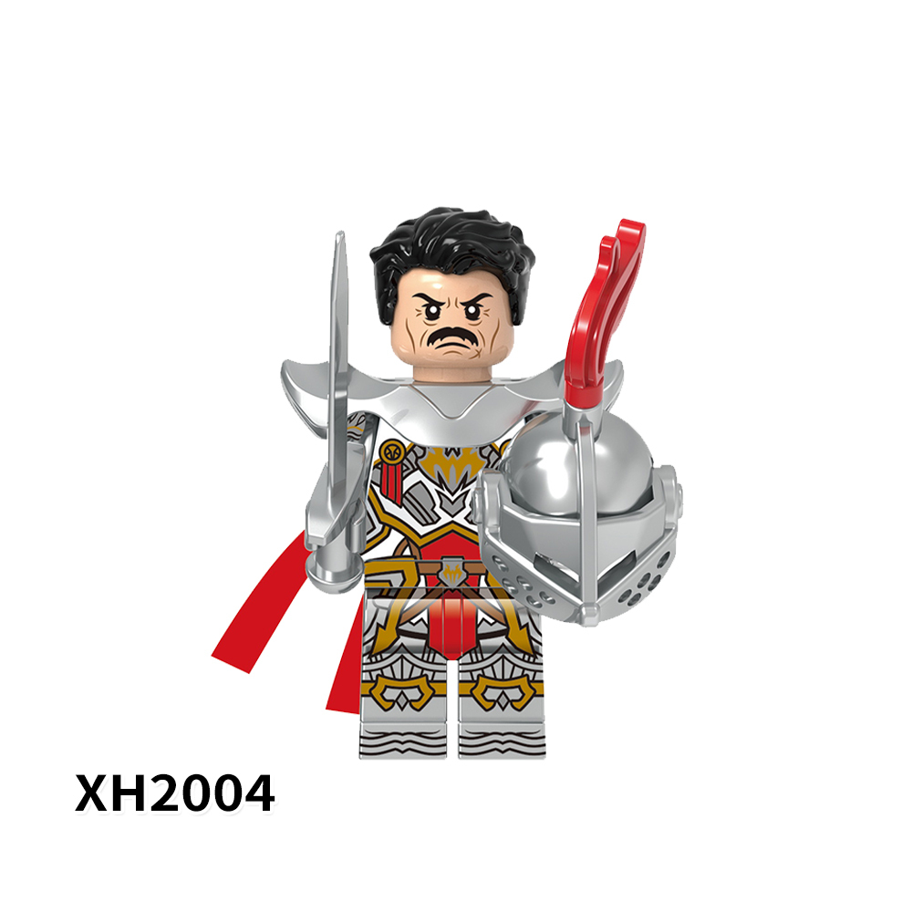 X0348 Medieval Military Battle Priest Hospital Teutonic Patron Temple Empire Golden Lion Heart  Knight Gift  Action Minifigs Building Blocks Kid Toys
