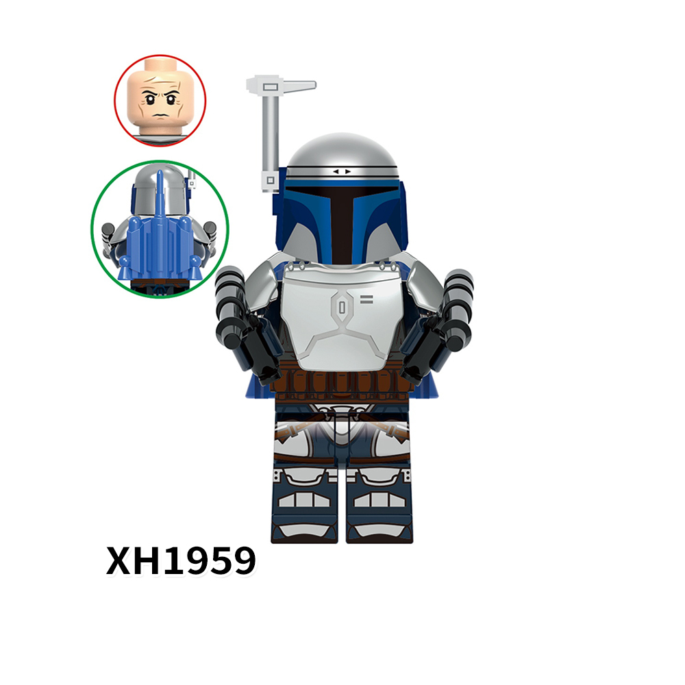 X0343 Star Wars Boba Fett Din Djarin Koska Reeves Cara Dune Minifigs Juguetes Building Blocks Educational Kids Toys