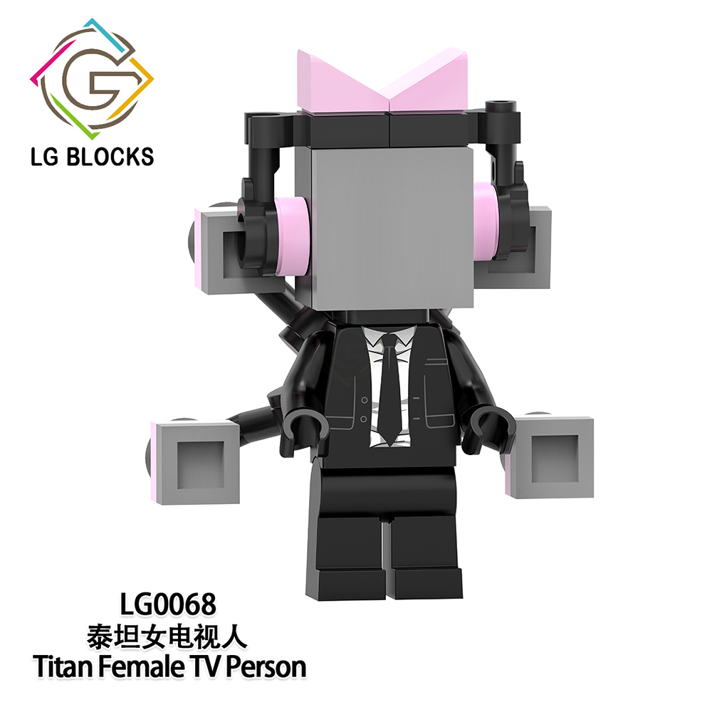 LG1010 Skibidi Toilet Game Upgraded Titan Camera Man Female Person Mechanical God Man Boss Boombox Man Plastic Educational Figures Building Blocks Kids Mini Toys