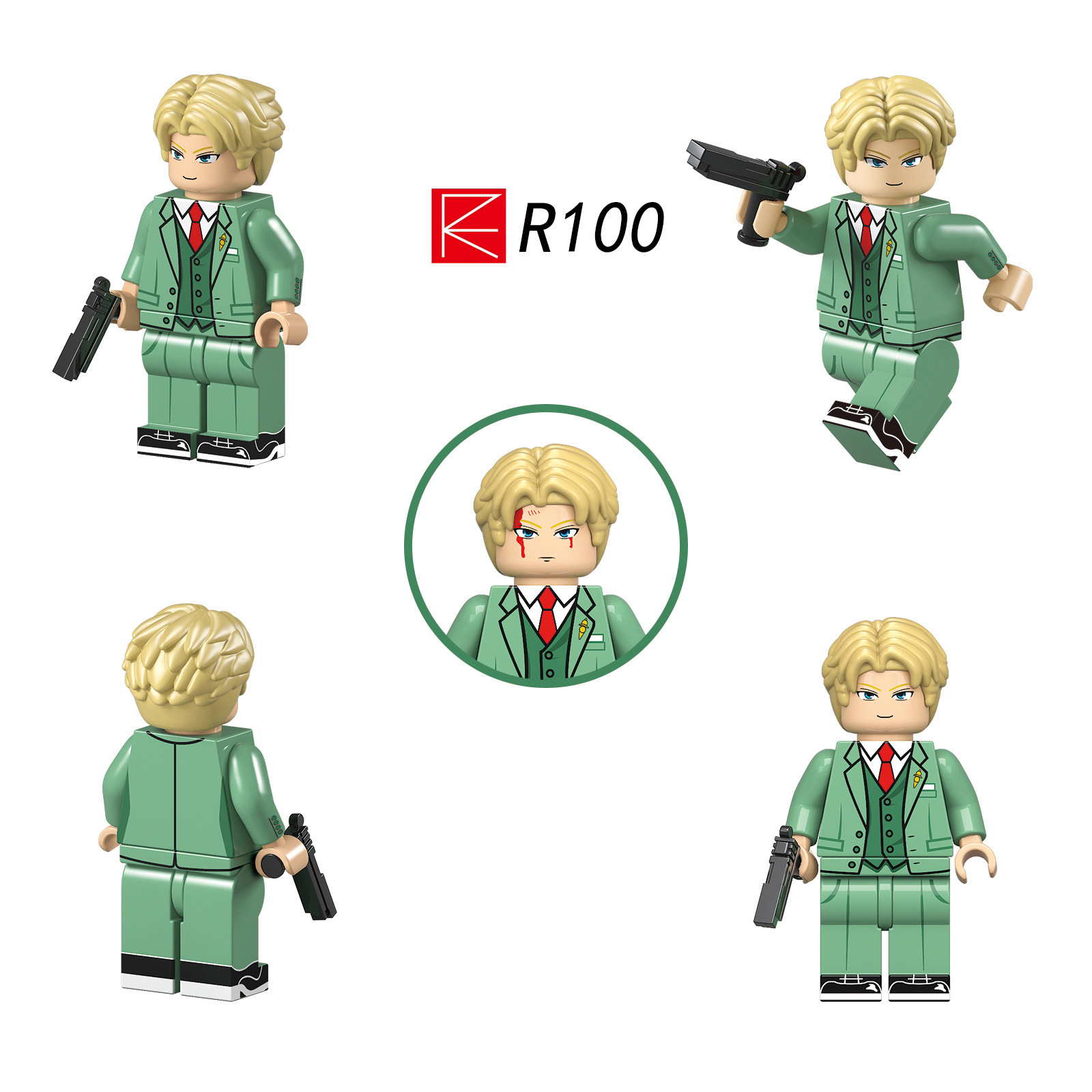 RZL0002 Japanese Anime Cartoon Character SPY x FAMILY Block Figure Mini  Bricks Juguetes Plastic Building Block Children Kids Toy