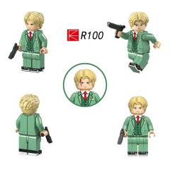 RZL0002 Japanese Anime Cartoon Character SPY x FAMILY Block Figure Mini  Bricks Juguetes Plastic Building Block Children Kids Toy