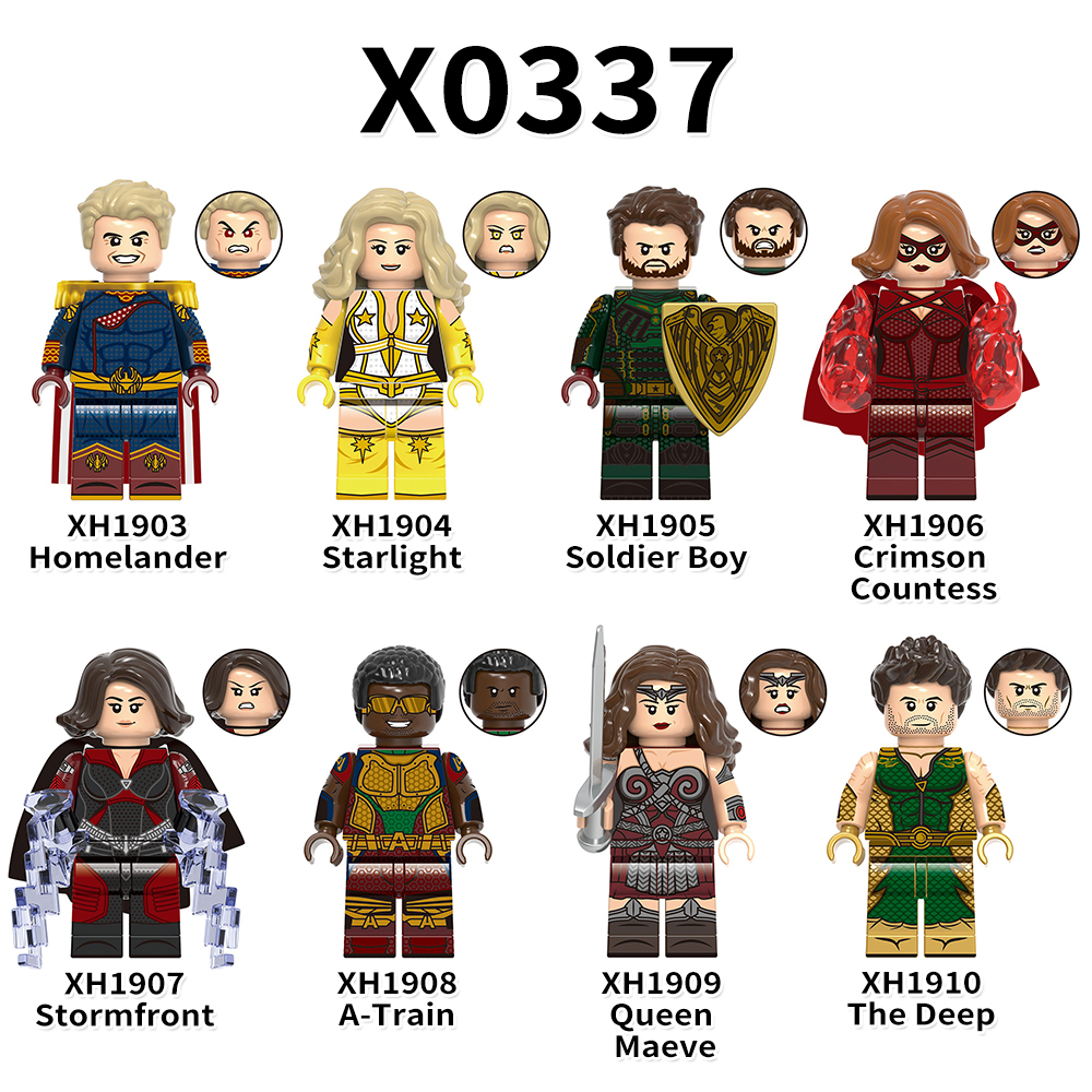 X0337 Marvel Comics Superhero Character Homelander Stormfront Stormfront Juguetes Plastic Building Block Set Children Toys