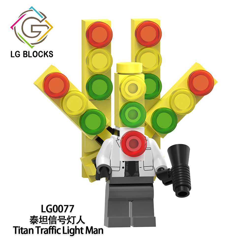 LG1011 Titan Traffic Light Man Microphone Man Boombox Woman Skibidi Toilet  Animation Movies TV Games Cartoon Figures Gifts Puzzle Building Block Sets Educational Anime Kids Mini Toys
