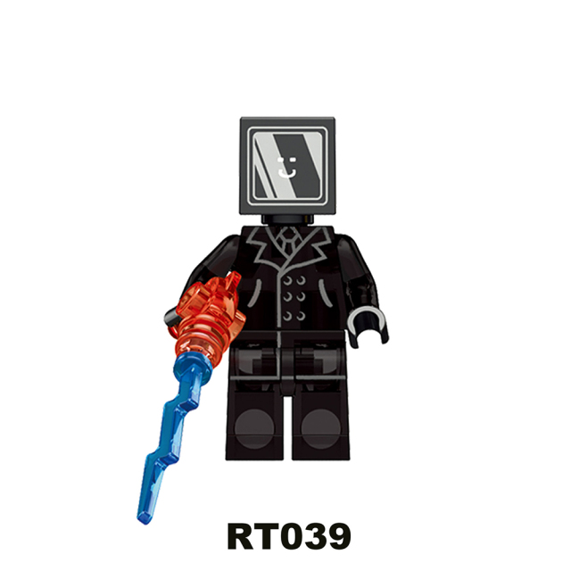 RT038-RT045 Game Series Character Skibidi Titan TV Man Toilet Audio Minifigs Gift Juguetes Building Blocks Children Educational Toys