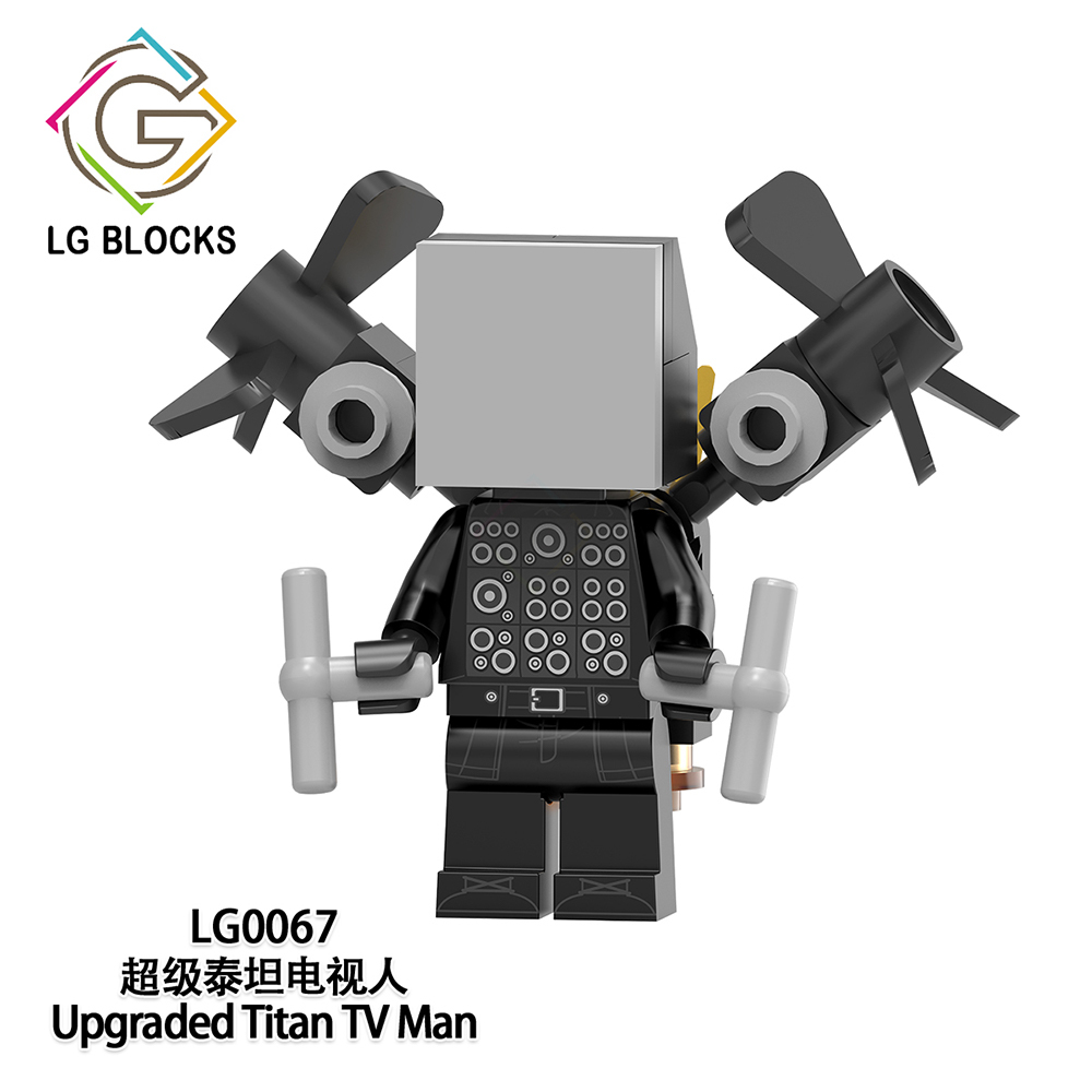 LG1010 Skibidi Toilet Game Upgraded Titan Camera Man Female Person Mechanical God Man Boss Boombox Man Plastic Educational Figures Building Blocks Kids Mini Toys