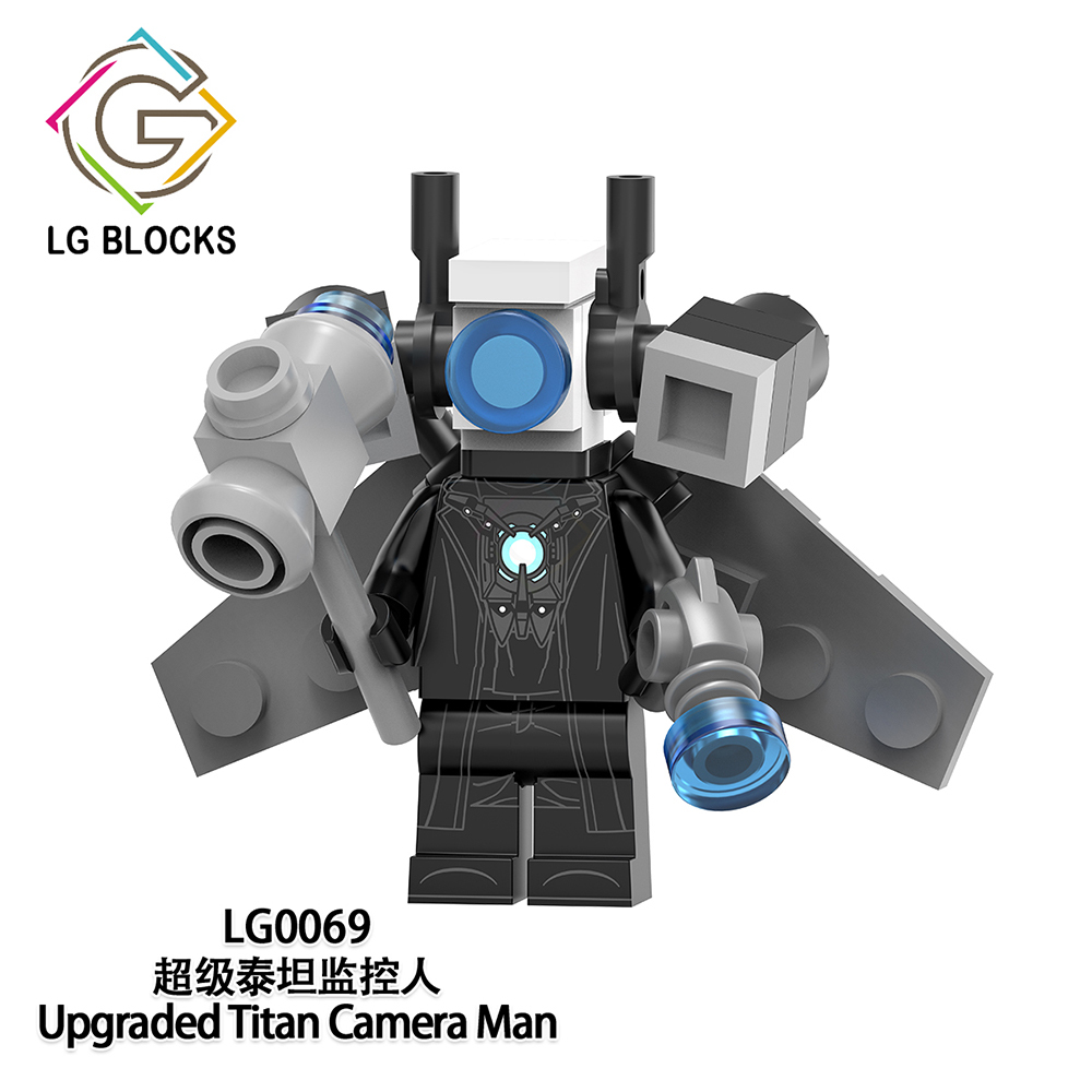 LG1010 Skibidi Toilet Game Upgraded Titan Camera Man Female Person Mechanical God Man Boss Boombox Man Plastic Educational Figures Building Blocks Kids Mini Toys